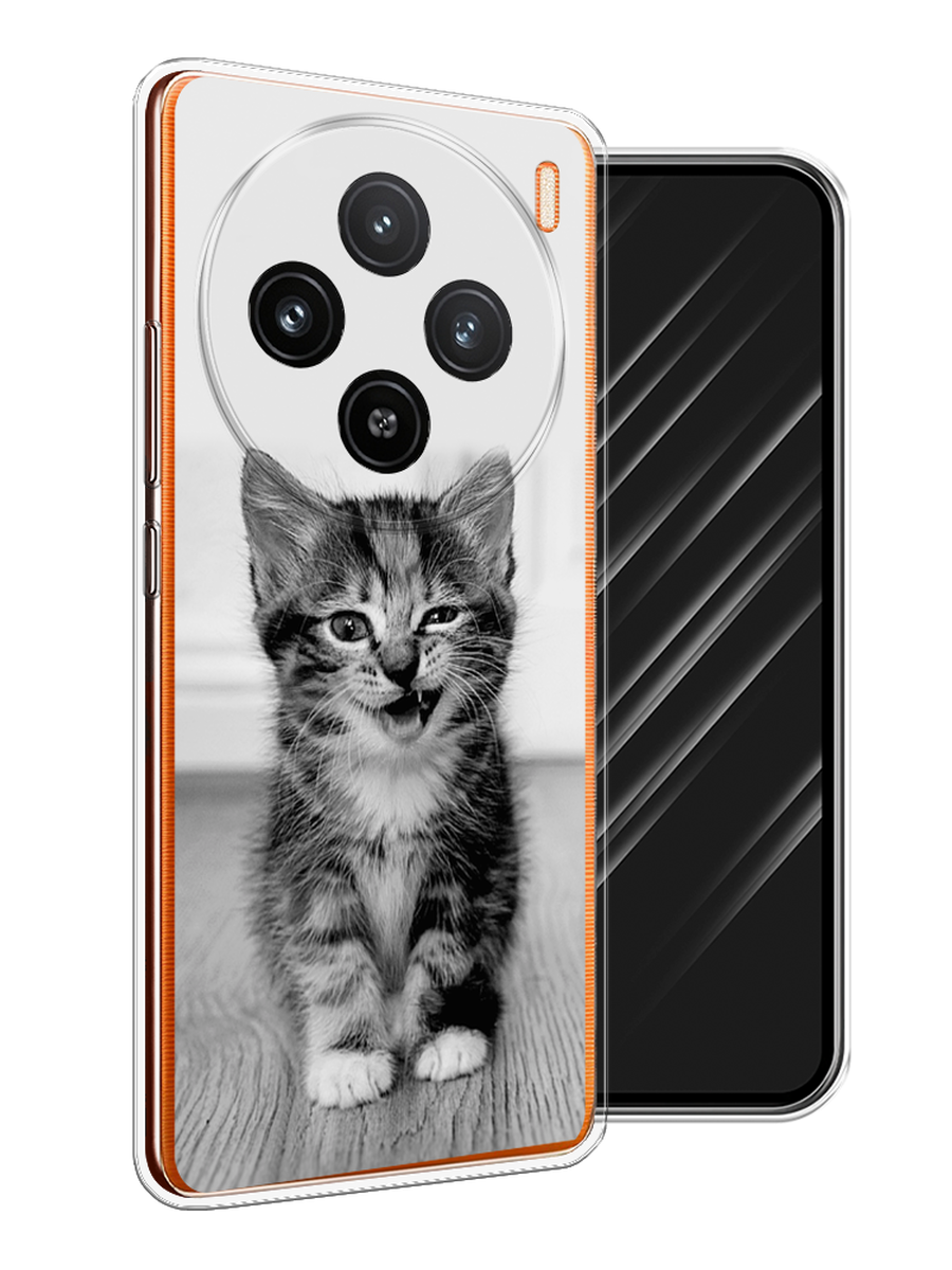 

Чехол Awog на Vivo X100 "Подмигивающий котенок", Черный;серый, 2611750-1