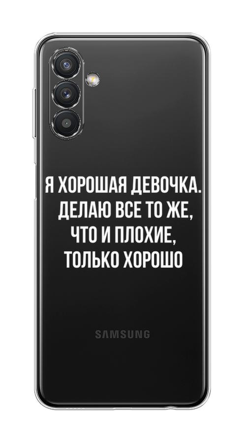 

Чехол на Samsung Galaxy A13 5G "Хорошая девочка", Серебристый, 2104150-6