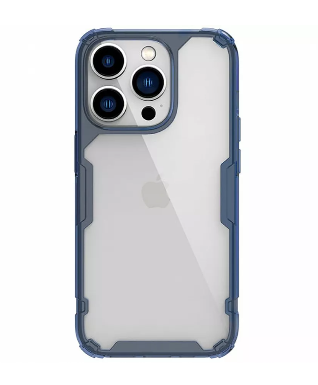 

Чехол Nillkin Nature TPU Pro для iPhone 14 прозрачный / синий, TPU Pro
