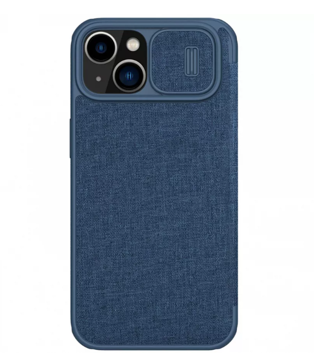 

Чехол Nillkin Qin Pro Cloth для iPhone 14 синий