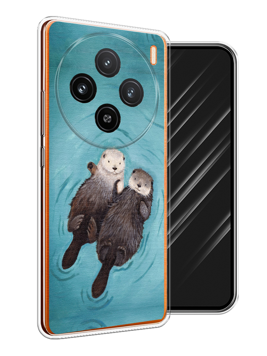 

Чехол Awog на Vivo X100 "Парочка бобров", Голубой, 2611750-1