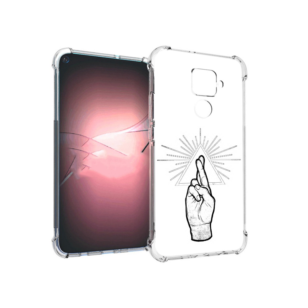 

Чехол MyPads Tocco для Huawei Nova 5i Pro черно белая рука, Прозрачный, Tocco