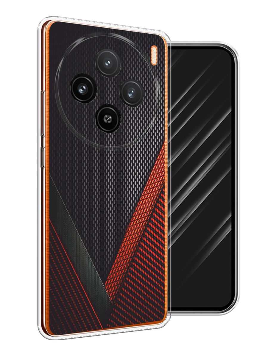

Чехол Awog на Vivo X100 "Красный карбон", Черный;красный, 2611750-1