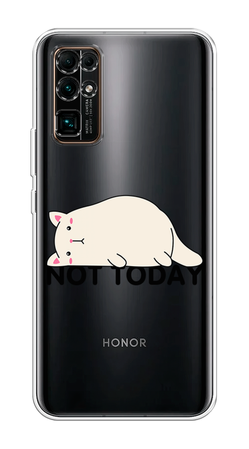 

Чехол на Honor 30 "Cat not today", Белый;розовый;черный, 612150-1