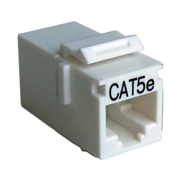 Повторитель портов RJ-45, неэкранированный, кат.5E, формата Keystone, белый