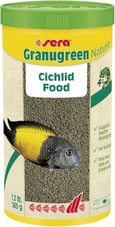 

Корм для растительноядных цихлид Sera GRANUGREEN, гранулы, 1 л, GRANUGREEN