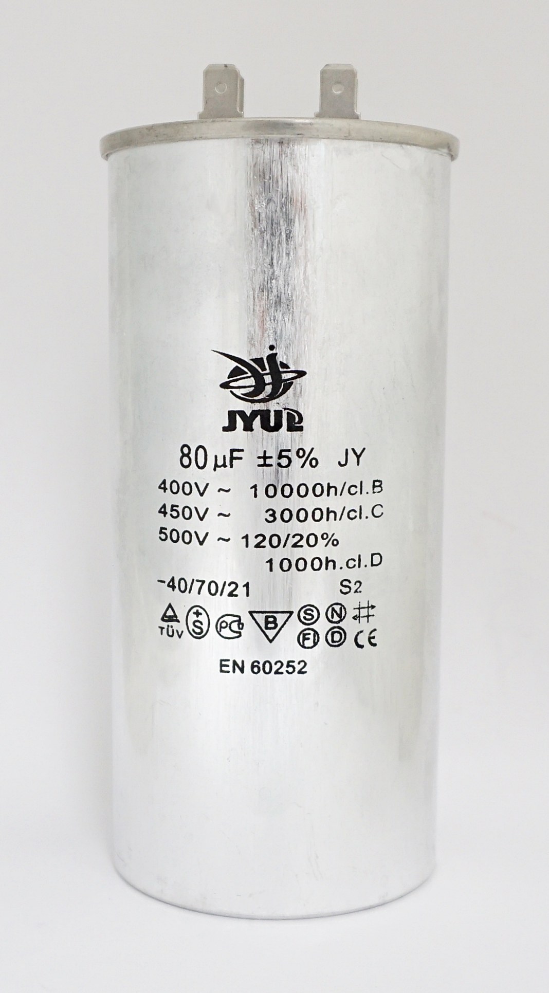 

CBB-65 80 мкФ 450 В 60х130 mm 5% Алюмин. Корпус, CBB-65_к12-4-2 69471_80 мкФ 450В