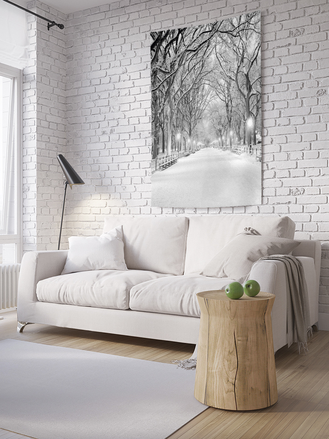 

Вертикальное фотопанно на стену JoyArty Бульвар зимней ночью 150x200 см, Бульвар зимней ночью