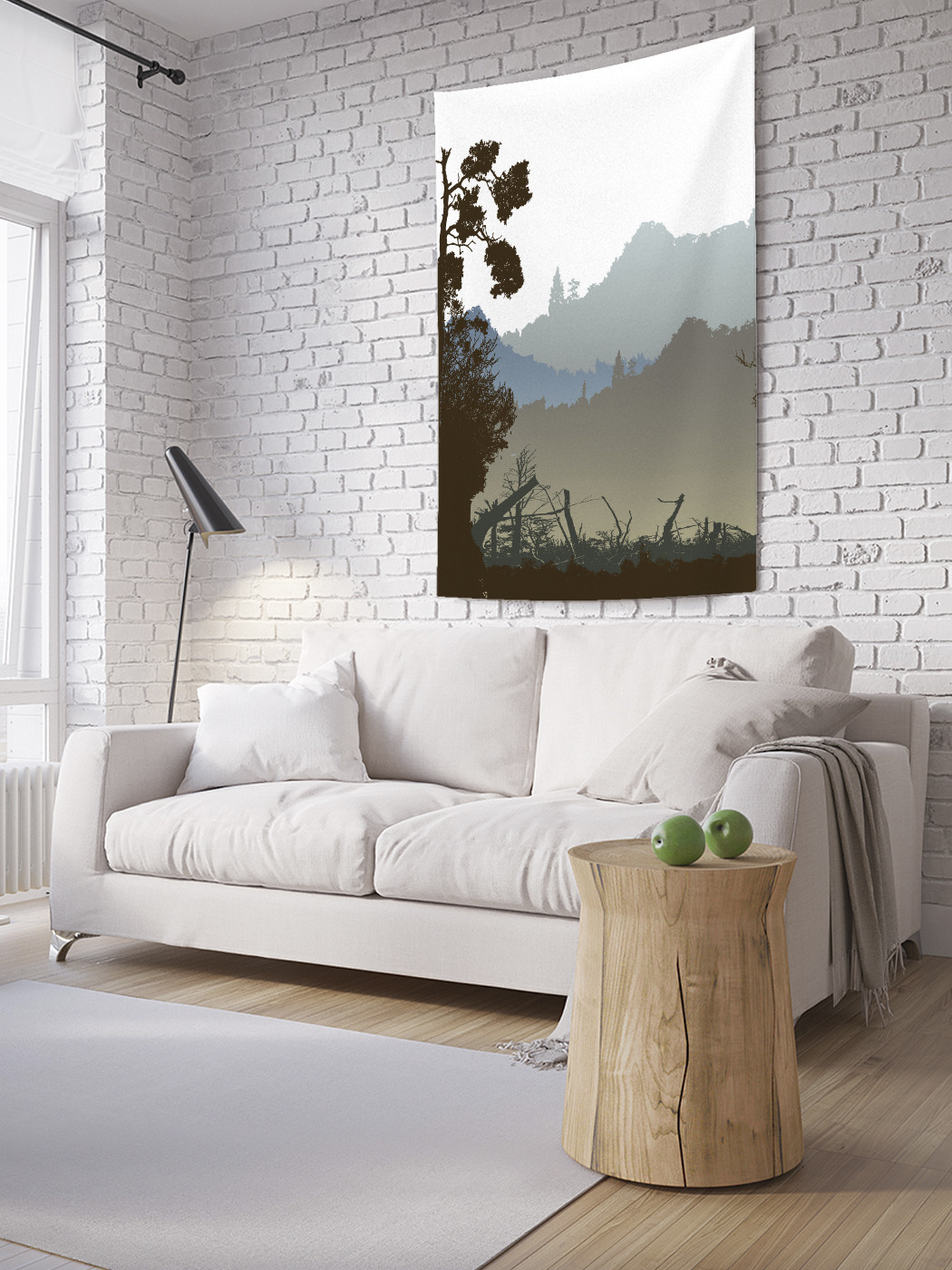

Вертикальное фотопанно на стену JoyArty Туман над болотом 150x200 см, Туман над болотом