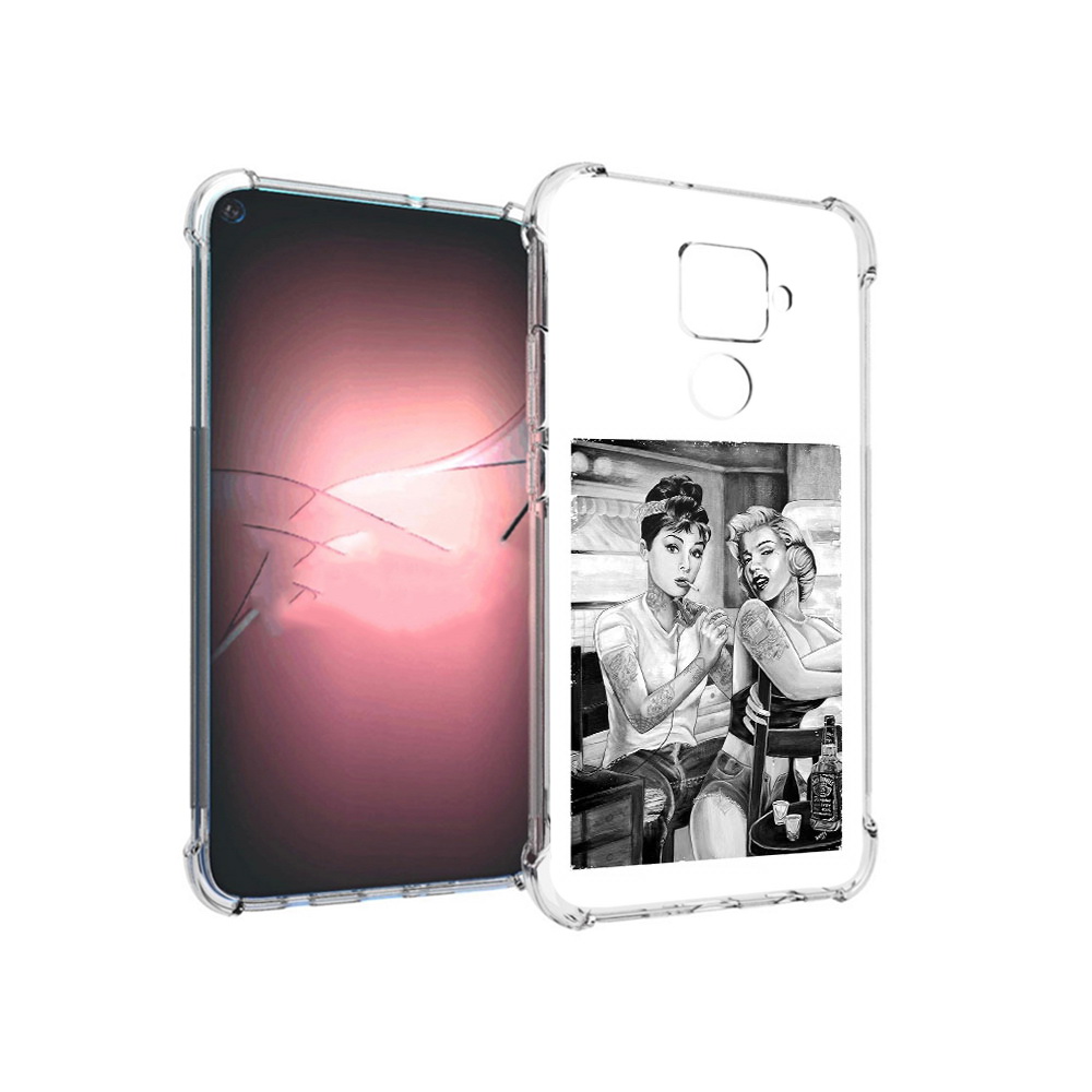 

Чехол MyPads Tocco для Huawei Nova 5i Pro тату мастер, Прозрачный, Tocco