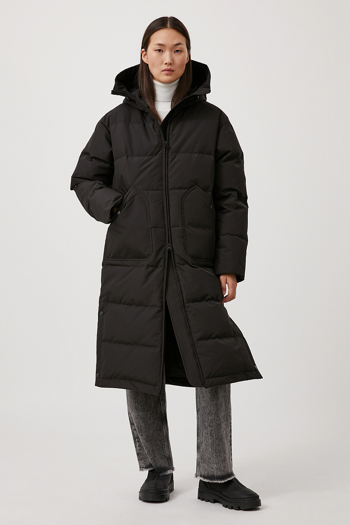 Пуховик-пальто женский Finn Flare FAB11086 черный XL