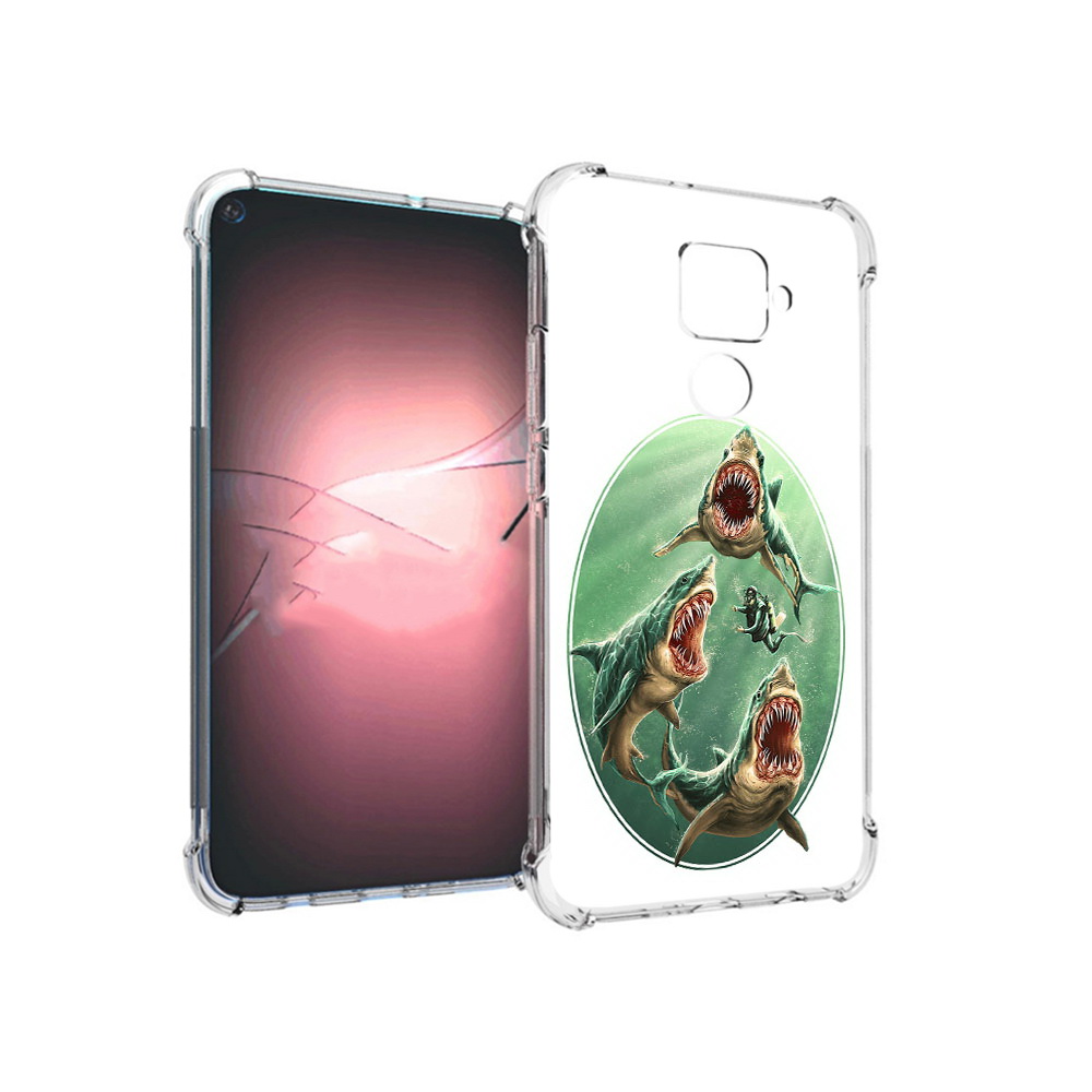 

Чехол MyPads Tocco для Huawei Nova 5i Pro синяя бездна, Прозрачный, Tocco