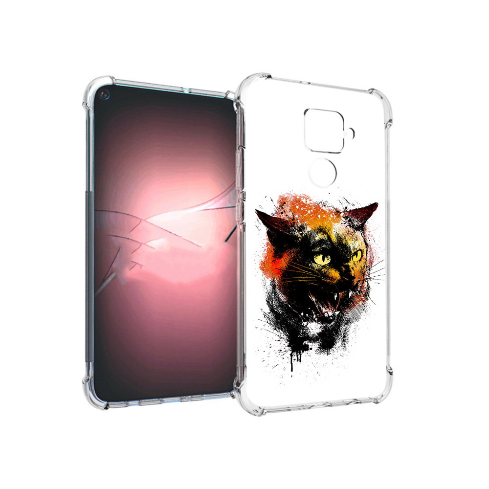 

Чехол MyPads Tocco для Huawei Nova 5i Pro сиамский кот, Прозрачный, Tocco