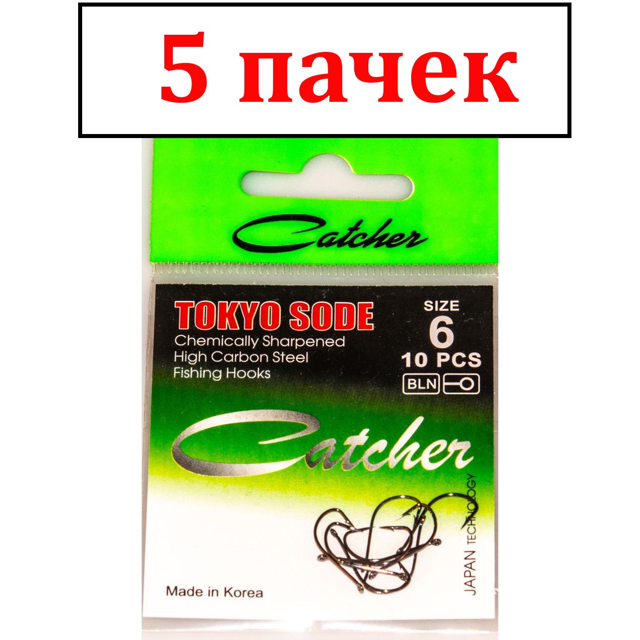 Крючок Catcher TOKYO SODE Size 6 5 пакетиков 32800₽