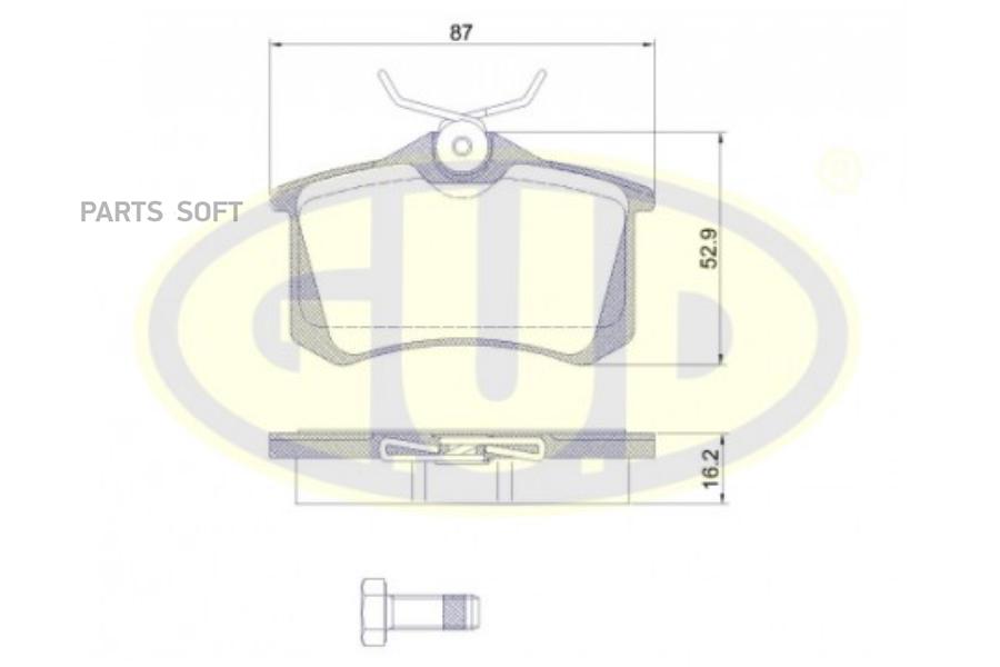 

Тормозные колодки G.U.D. задние дисковые GBP026305