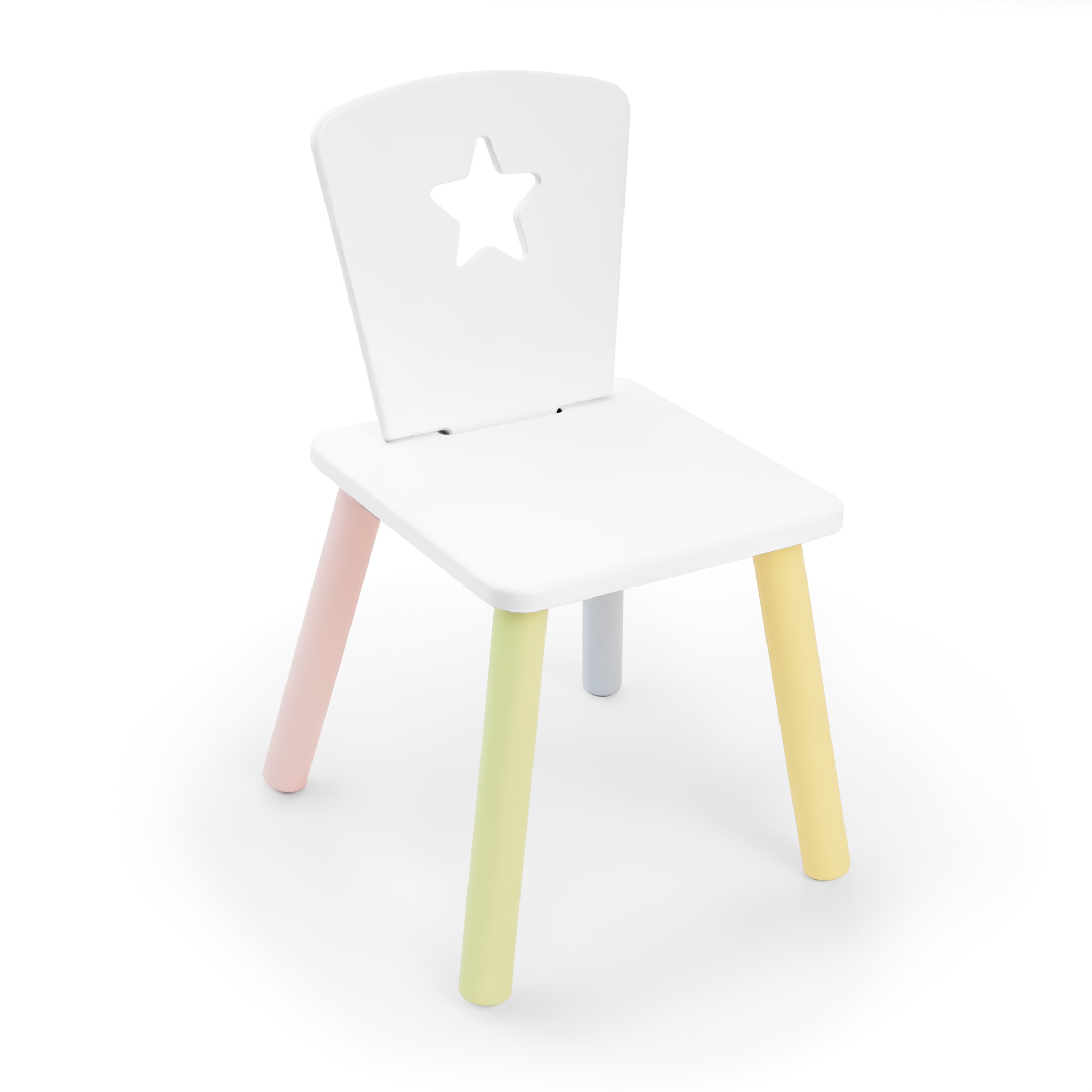 фото Детский стул rolti звезда (белый/белый/цветной, массив березы/мдф) 89385k