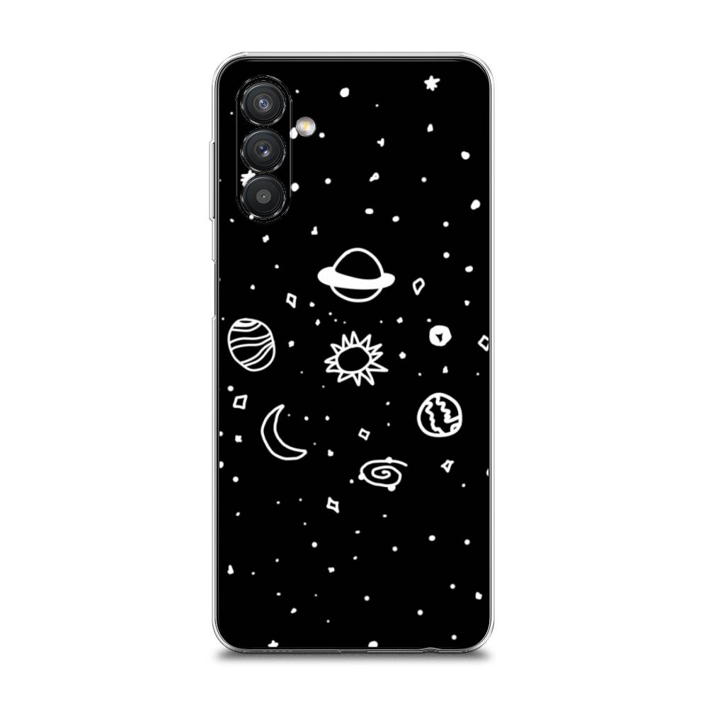 

Чехол для Samsung Galaxy A13 5G/A04s "Дудл солнечной системы", Бежевый;серый, 2104150-2