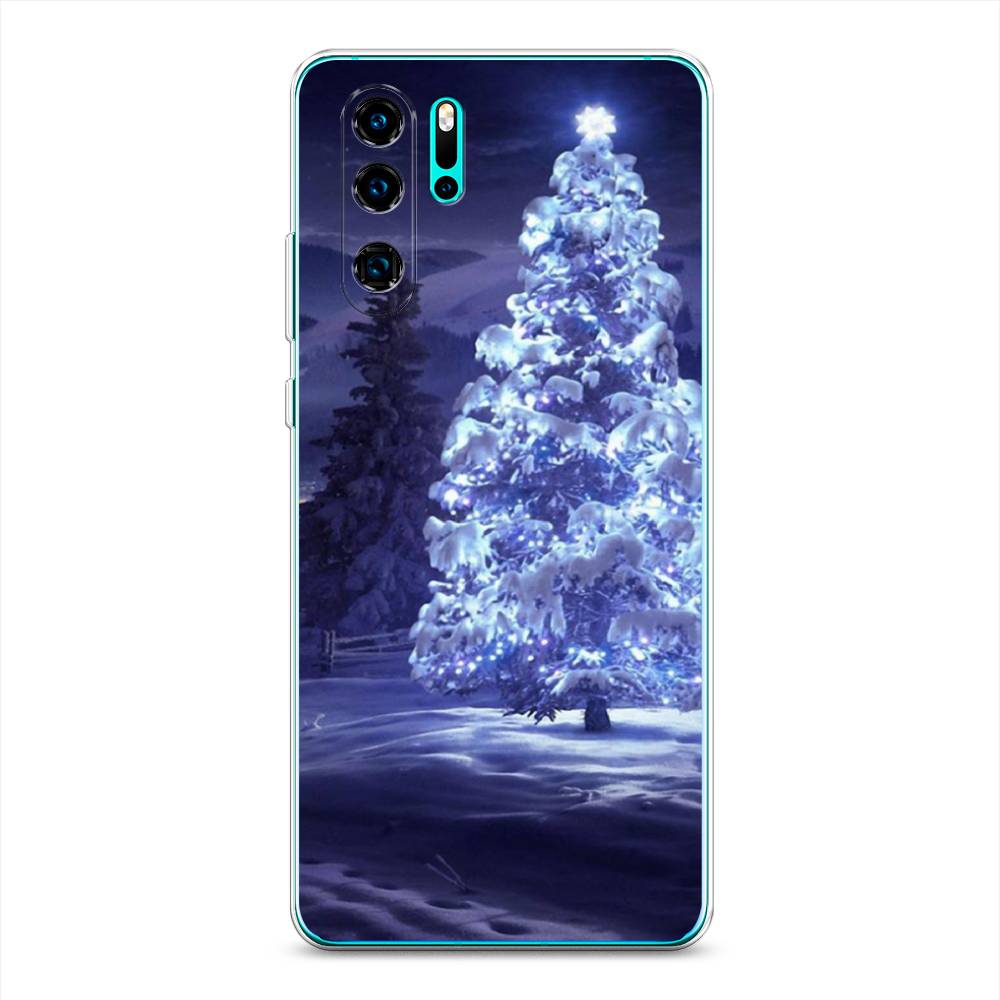 

Чехол на Huawei P30 Pro "Зима 4", Синий;черный;белый, 67650-2