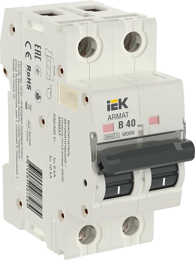 

IEK ARMAT Автоматический выключатель M06N 2P B 40А
