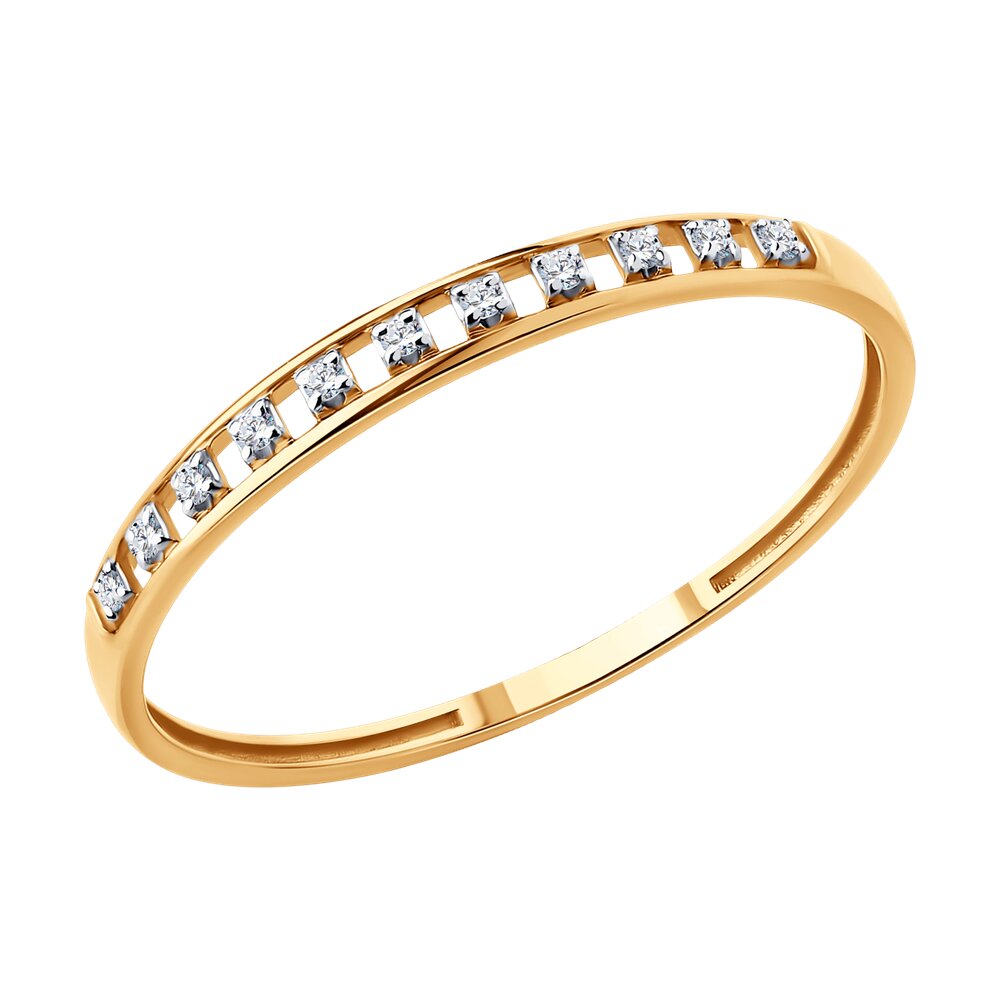 

Кольцо из золота р.  Diamant 51-210-02903-1, бриллиант, 51-210-02903-1