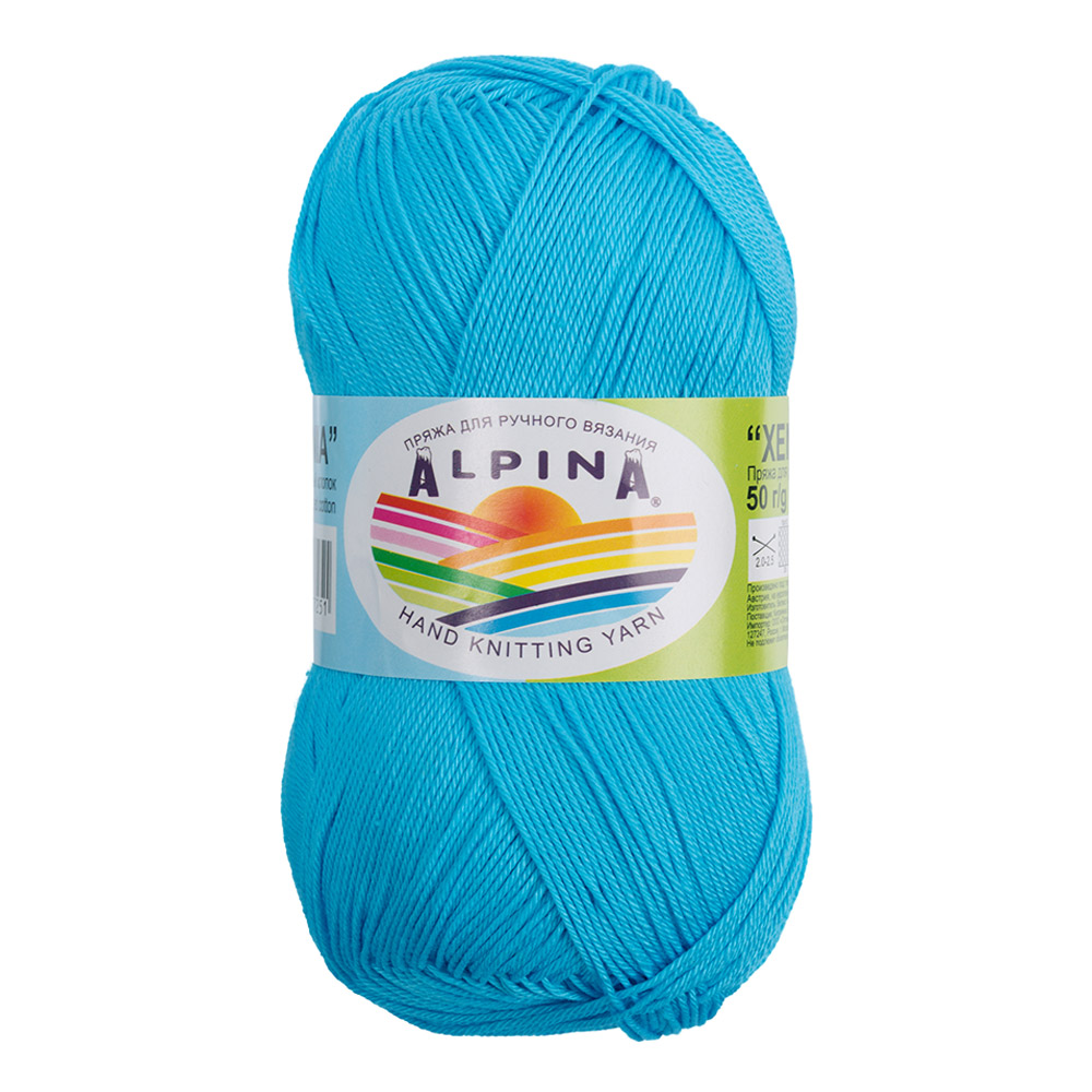 

Пряжа Alpina Xenia 10 шт. по 50 г 100% мерсеризованный хлопок 240 м №846 голубой, "XENIA"