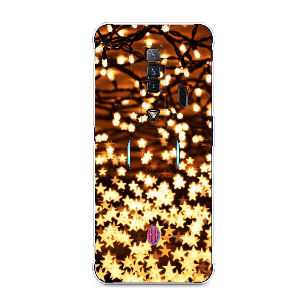 

Чехол на ZTE Nubia Red Magic 7 "Новогодняя гирлянда", Золотистый, 135950-5