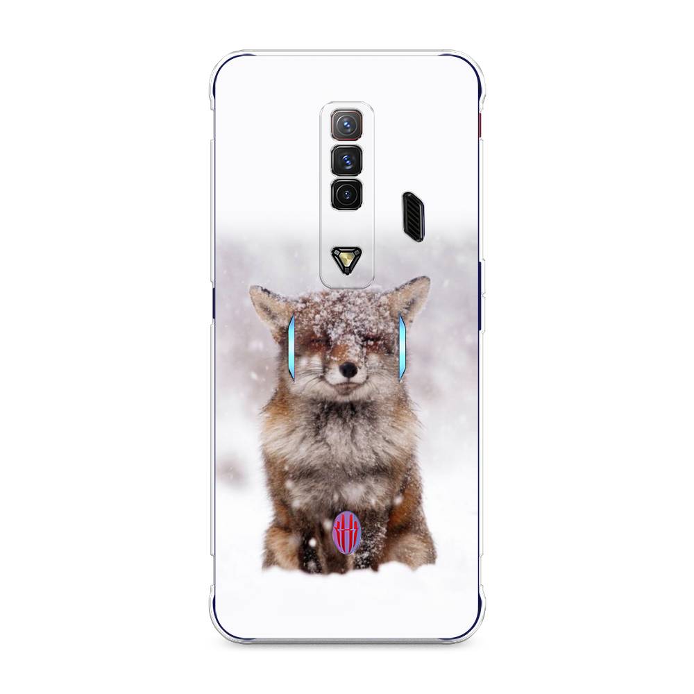 

Чехол на ZTE Nubia Red Magic 7 "Зимняя лиса", Белый;серый;коричневый, 135950-1