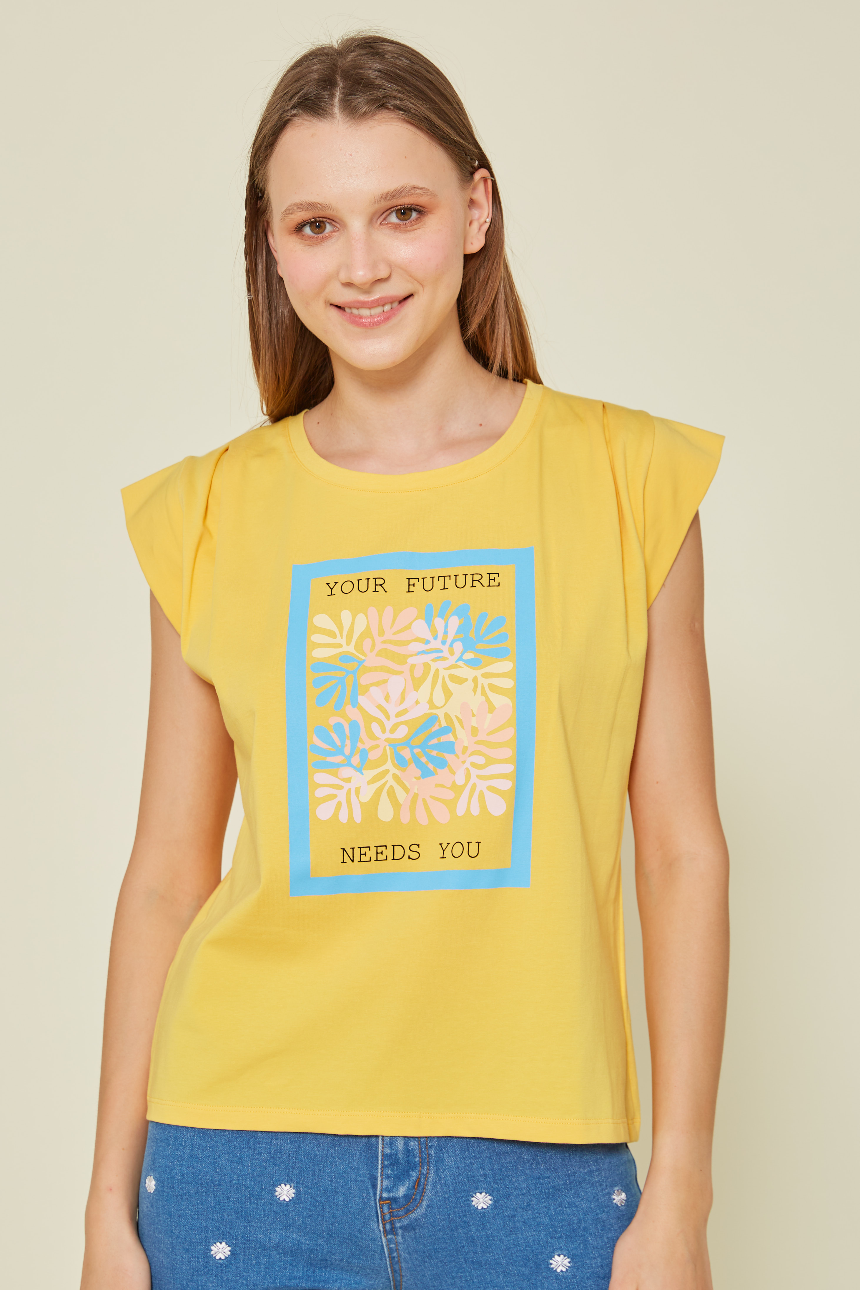 

Футболка женская Md'M 64217110 желтая XS, Желтый, 64217110