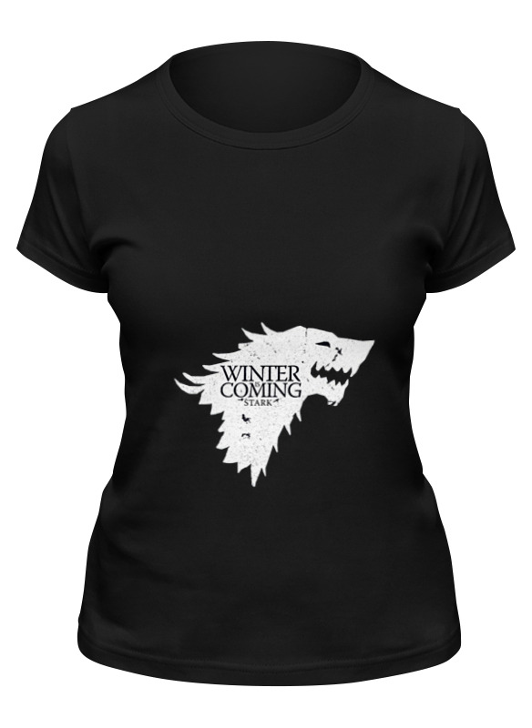 

Футболка женская Printio House stark (game of thrones) черная 2XL, House stark (game of thrones)