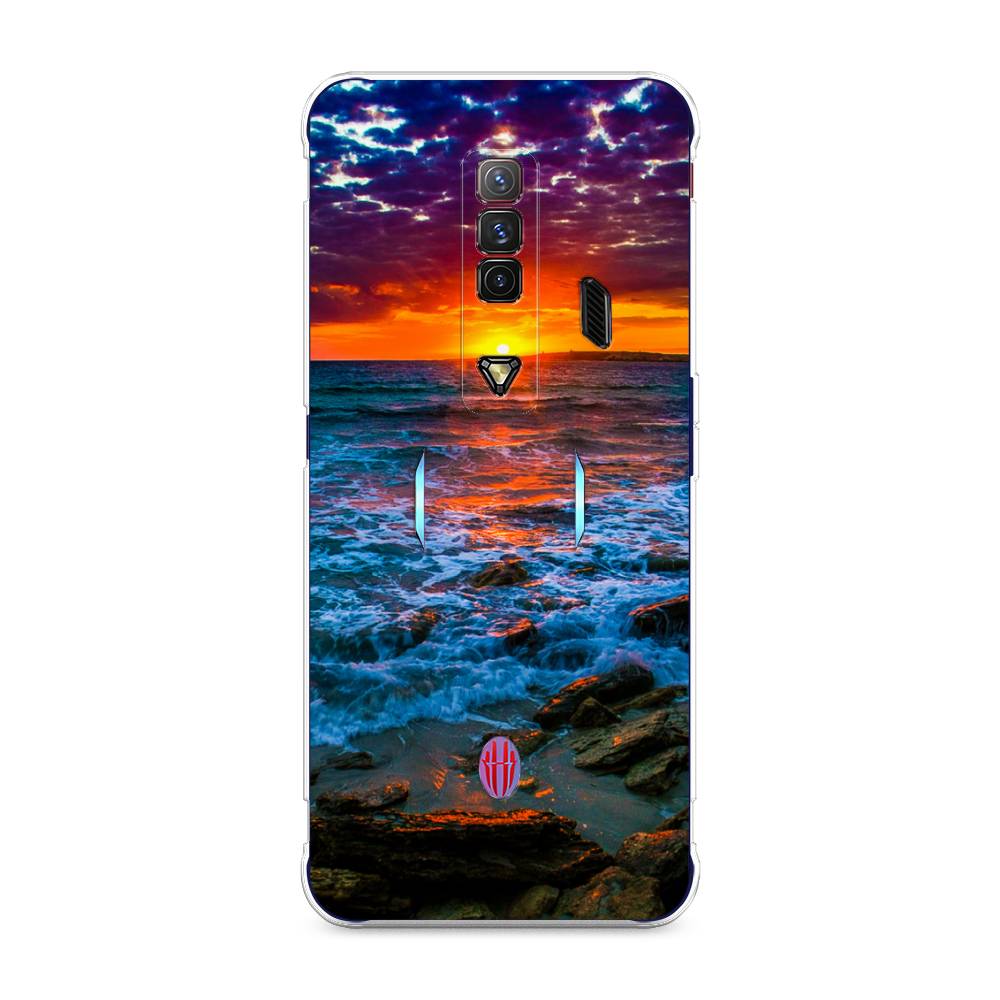 

Чехол на ZTE Nubia Red Magic 7 "Закат 1", Оранжевый;синий, 135950-2