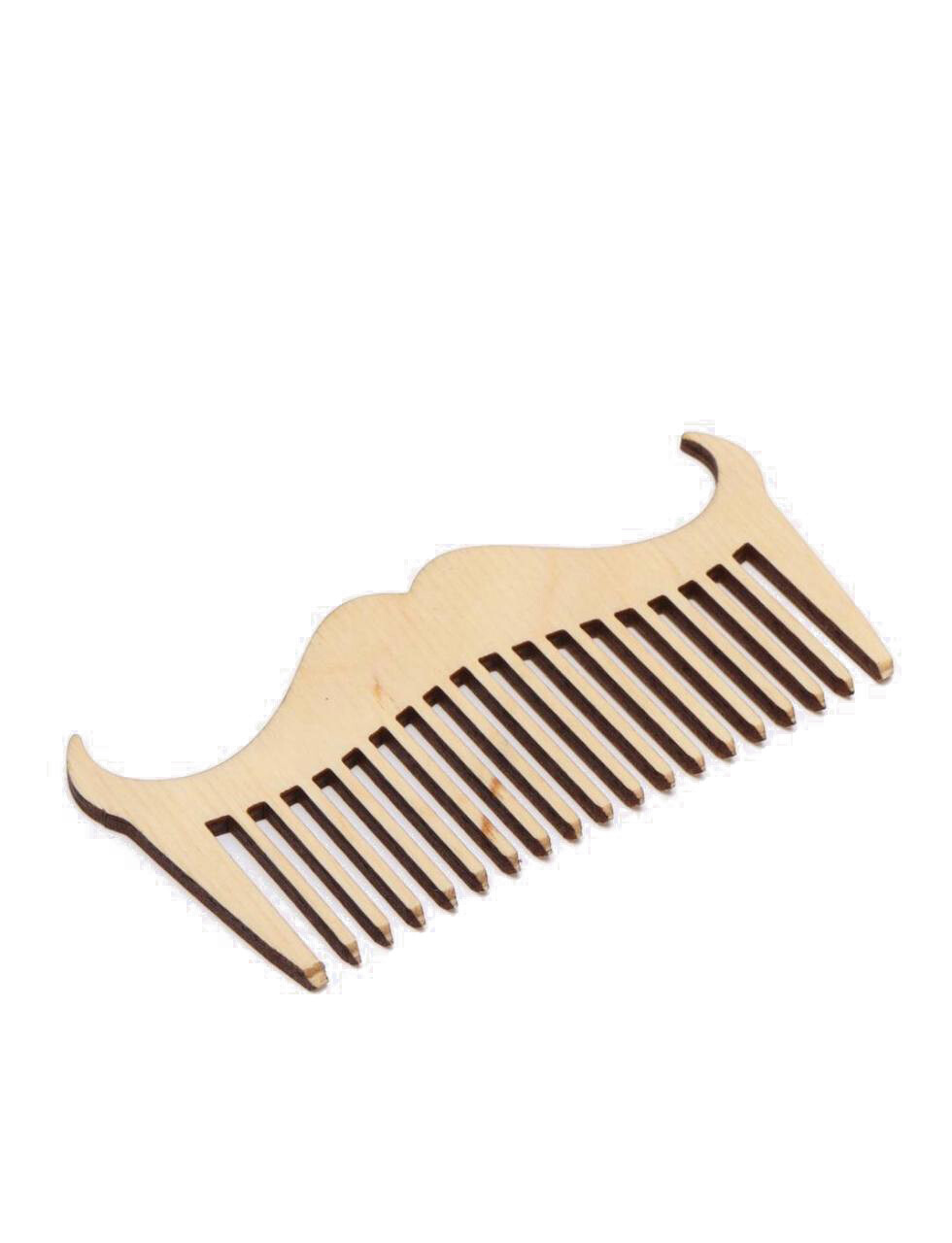 Деревянная расческа для бороды и волос Усы