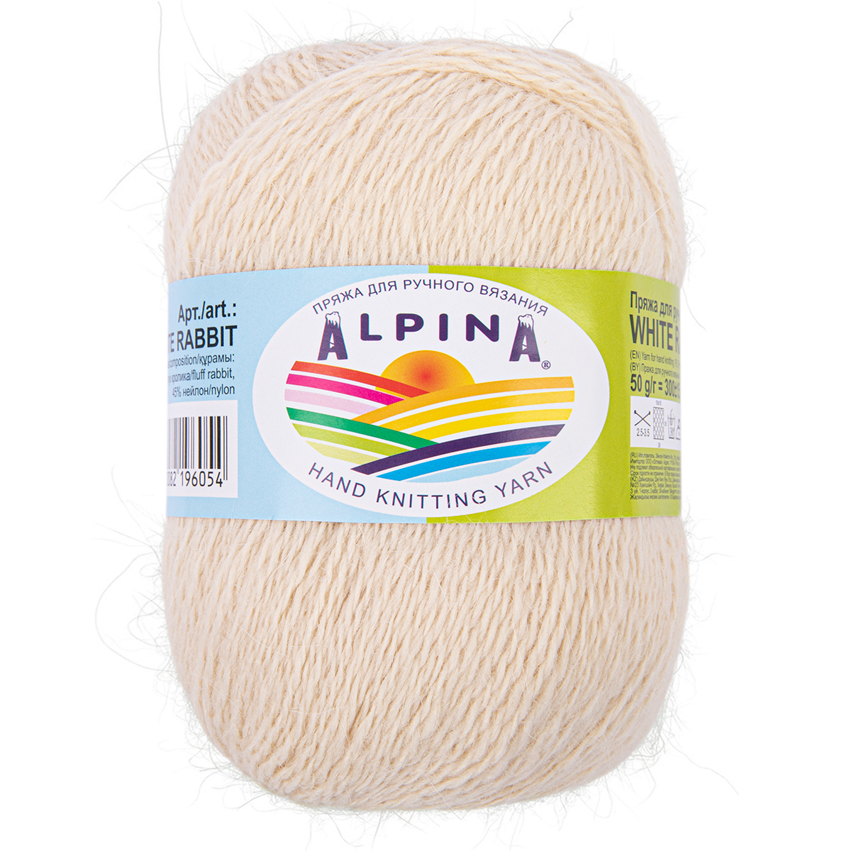 

Пряжа Alpina White Rabbit 10 шт. по 50 г 300 м №260 молочный, Белый, WHITE RABBIT