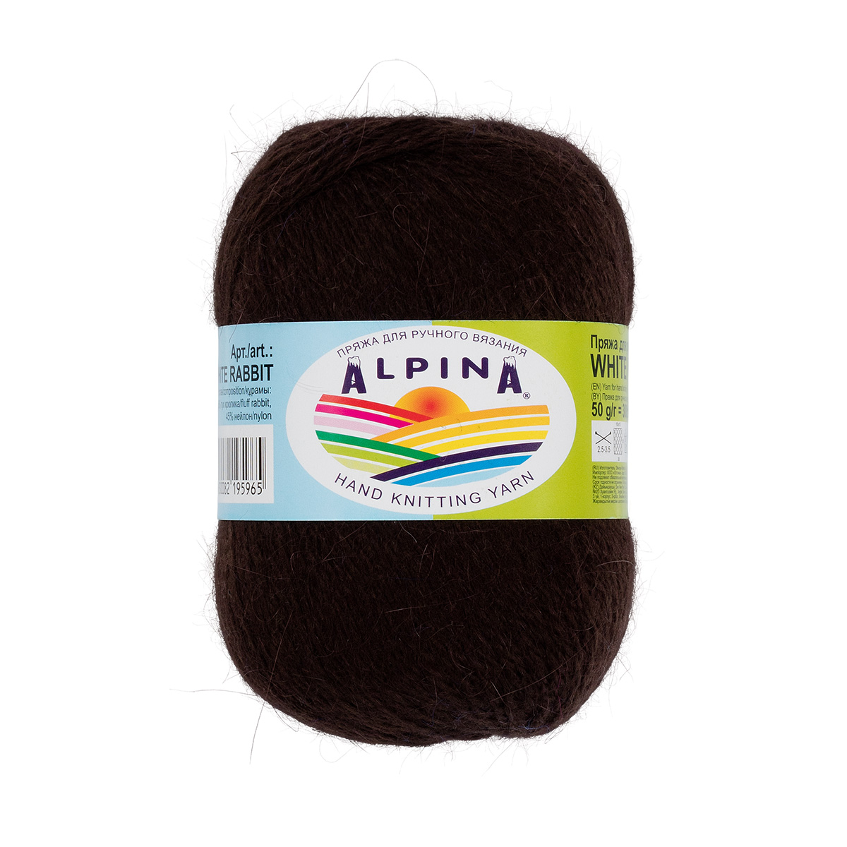 

Пряжа Alpina White Rabbit 10 шт. по 50 г 300 м №250 коричневый, WHITE RABBIT