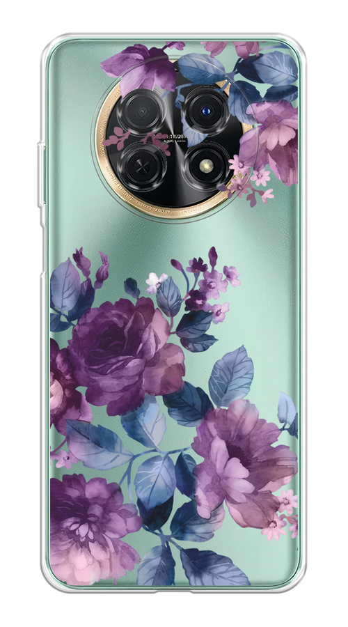 

Чехол на Huawei Nova Y91 "Purple Blossoms", Синий;фиолетовый, 6121650-1