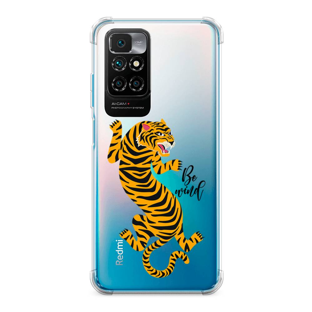 фото Противоударный силиконовый чехол "tiger be wind" на xiaomi redmi note 11 4g china awog