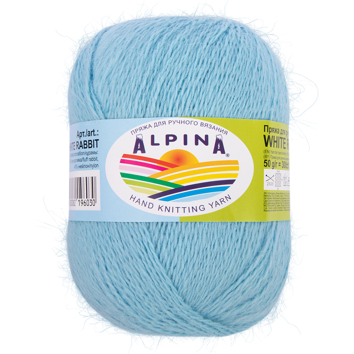 

Пряжа Alpina White Rabbit 10 шт. по 50 г 300 м №241 голубой, WHITE RABBIT