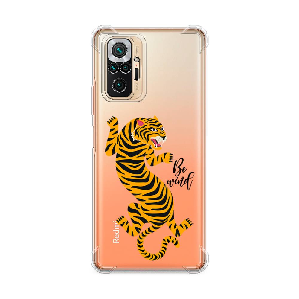 фото Противоударный силиконовый чехол "tiger be wind" на xiaomi redmi note 10 pro awog