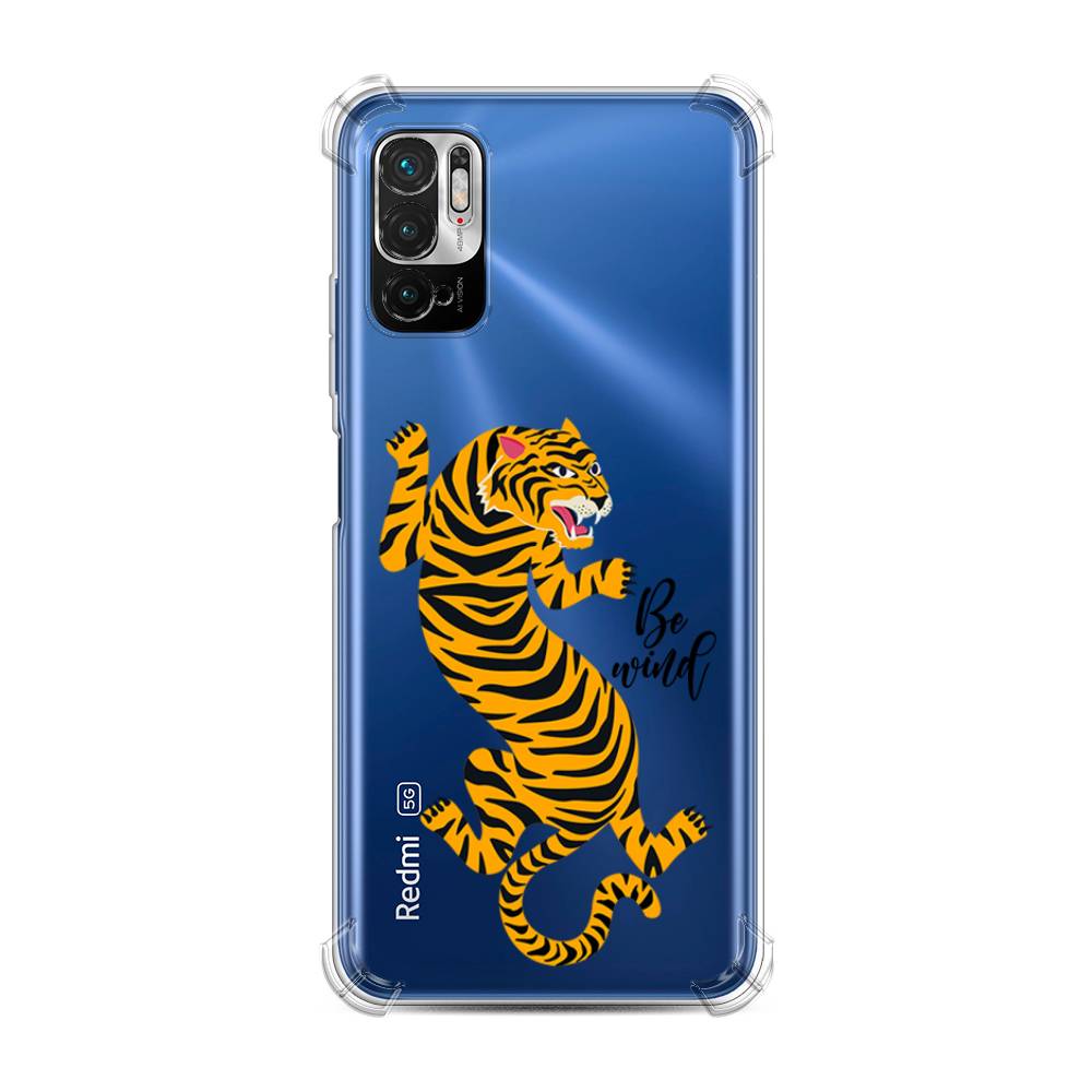 

Чехол Awog на Xiaomi Redmi Note 10T/Note 10 5G/M3 Pro "Tiger be wind", Разноцветный