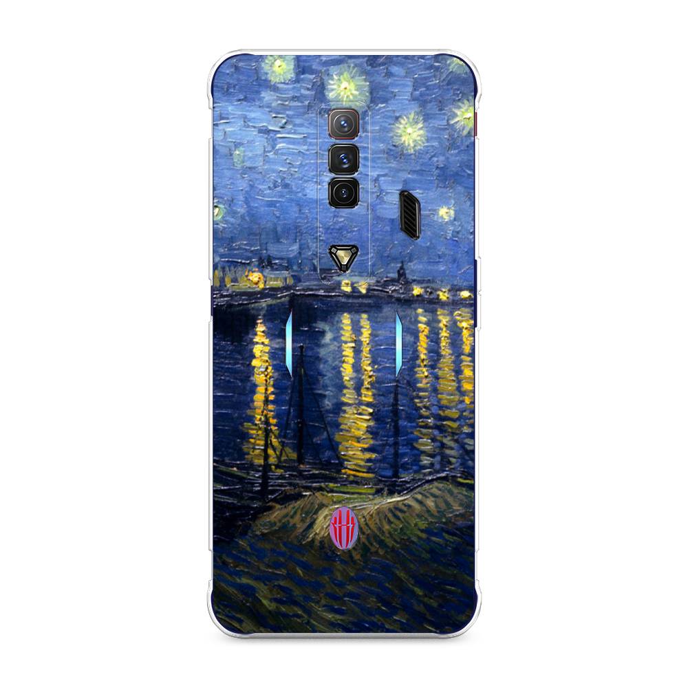 

Чехол на ZTE Nubia Red Magic 7 "Звездная ночь над Роной", Синий;желтый, 135950-4