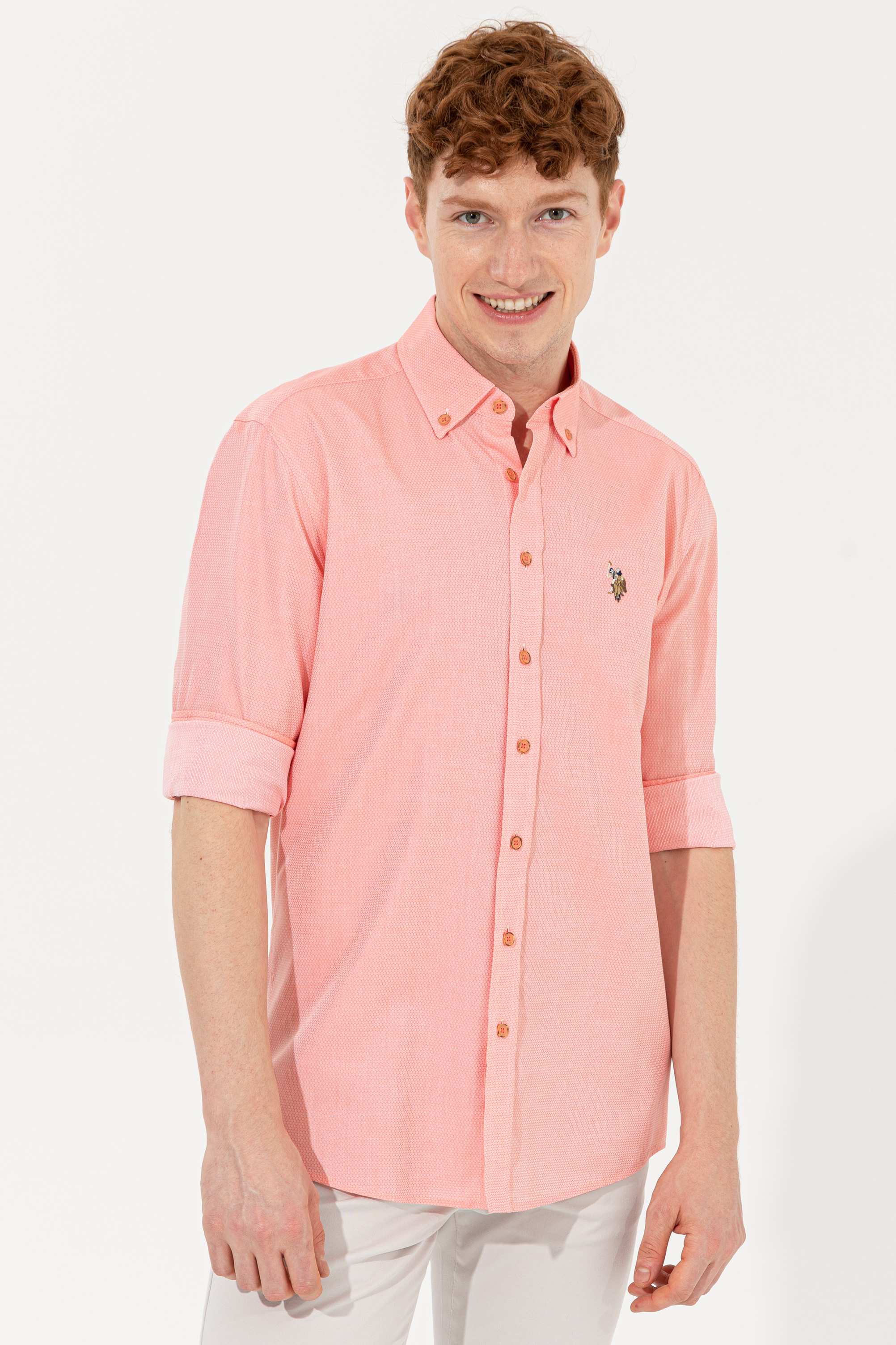 

Рубашка мужская U.S. POLO Assn. G081SZ0040NOVAYA022Y розовая M, G081SZ0040NOVAYA022Y