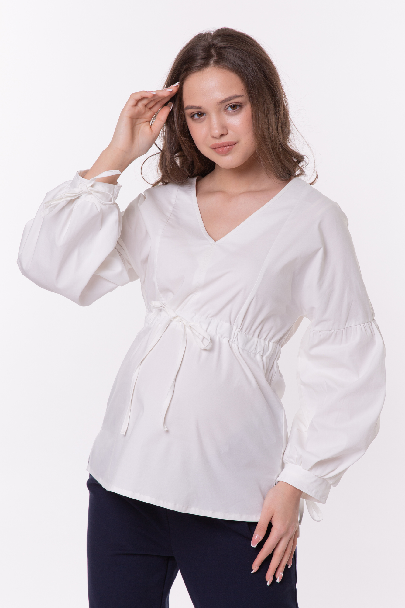 Блуза для беременных женская Mama's fantasy 04-41922MF белая 46 RU