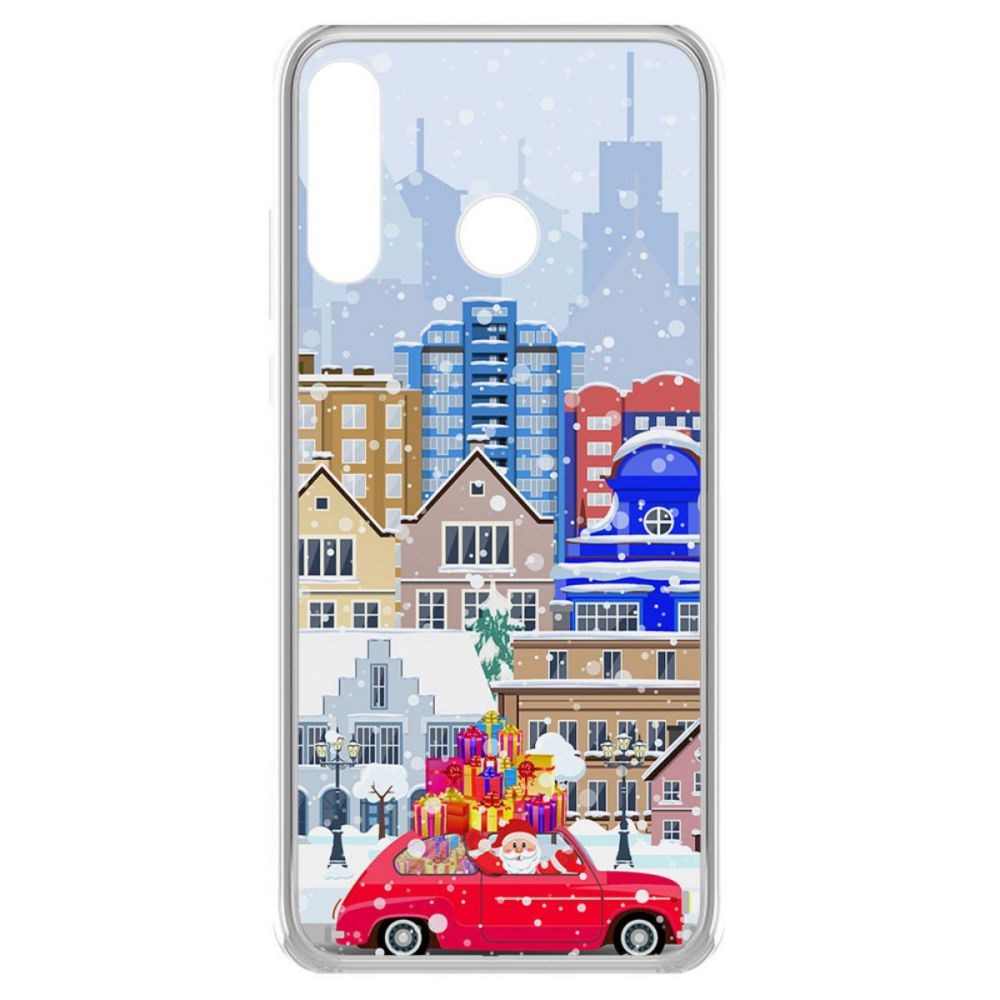

Чехол-накладка Krutoff Clear Case Везем подарки для Honor 20 Lite