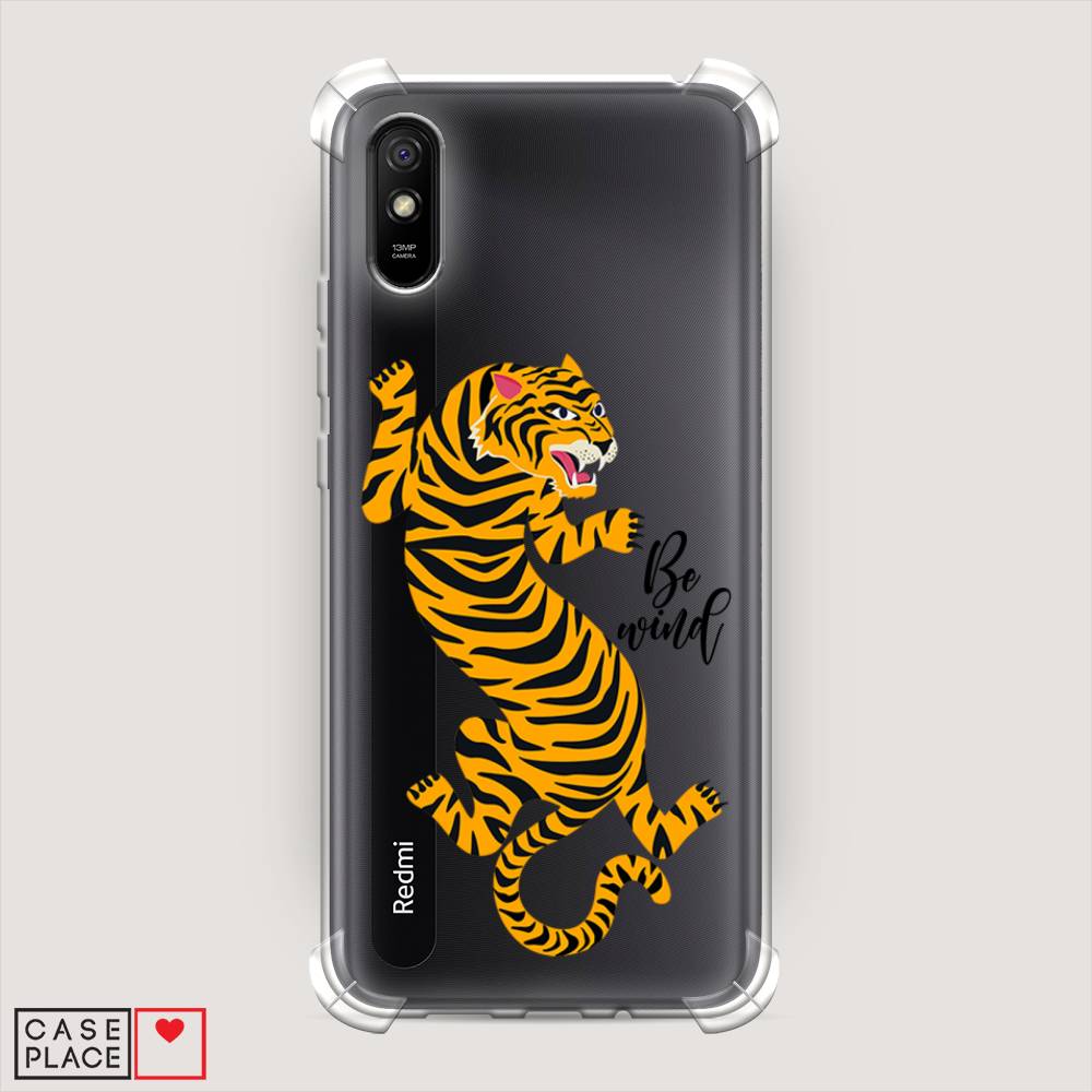 фото Противоударный силиконовый чехол "tiger be wind" на xiaomi redmi 9a awog