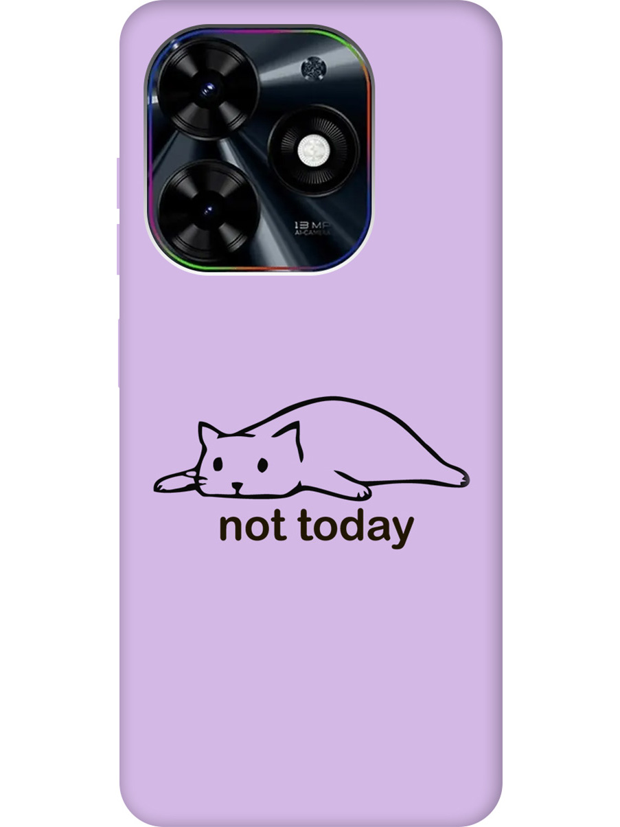 

Силиконовый чехол на Infinix Hot 40i с рисунком "Not Today" Soft Touch сиреневый, Фиолетовый;черный, 20011897
