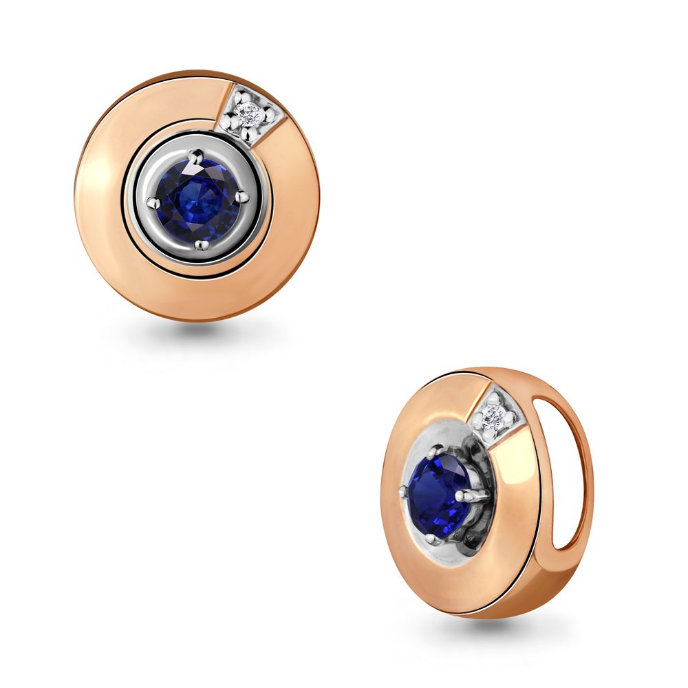 

Подвеска из красного золота с сапфиром\бриллиантом Aquamarine Aquamarine 920873Ак_585_кз, 920873Ак_585_кз