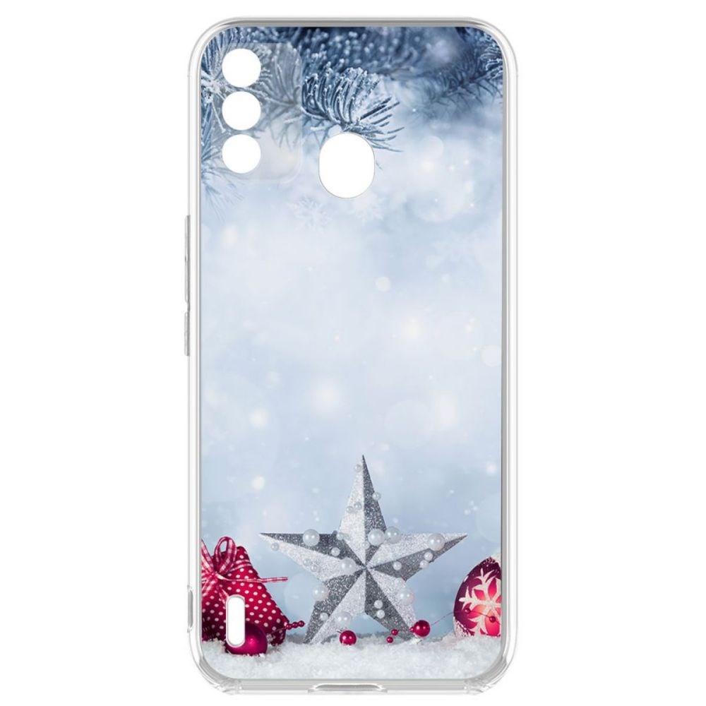 

Чехол-накладка Krutoff Clear Case Новогодняя звезда для ITEL A48