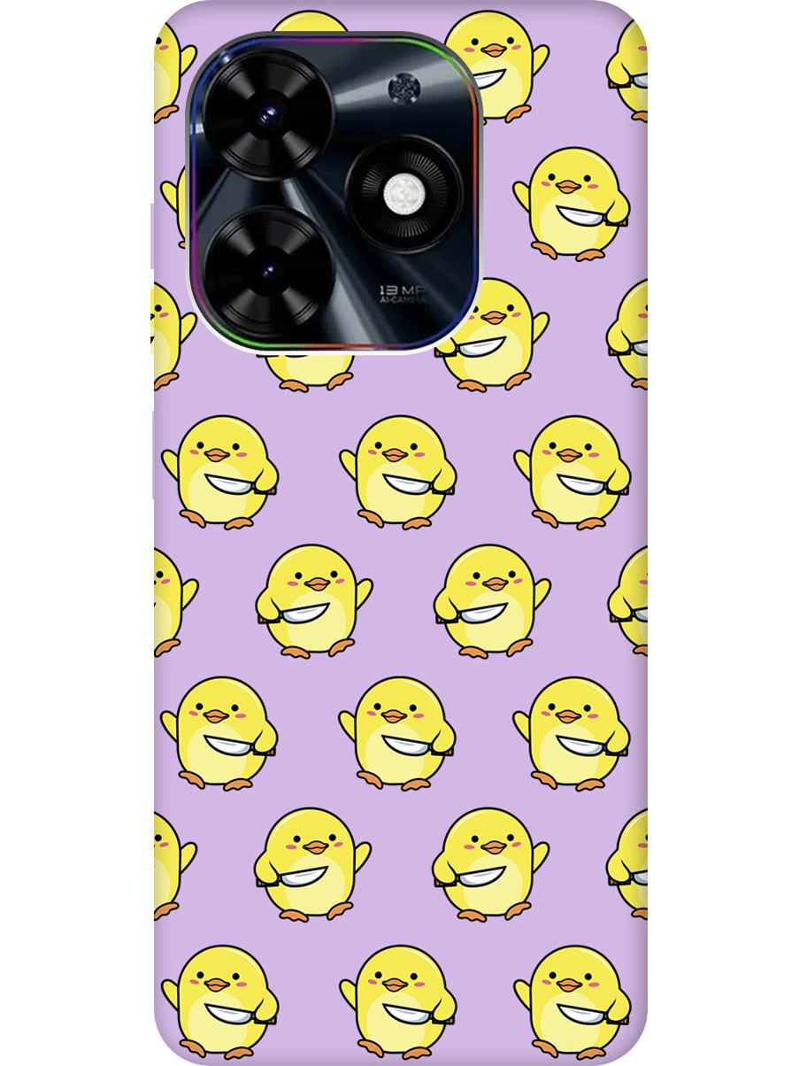 

Силиконовый чехол на Infinix Hot 40i с рисунком "Chick With Knife" Soft Touch сиреневый, Фиолетовый;желтый, 20011897