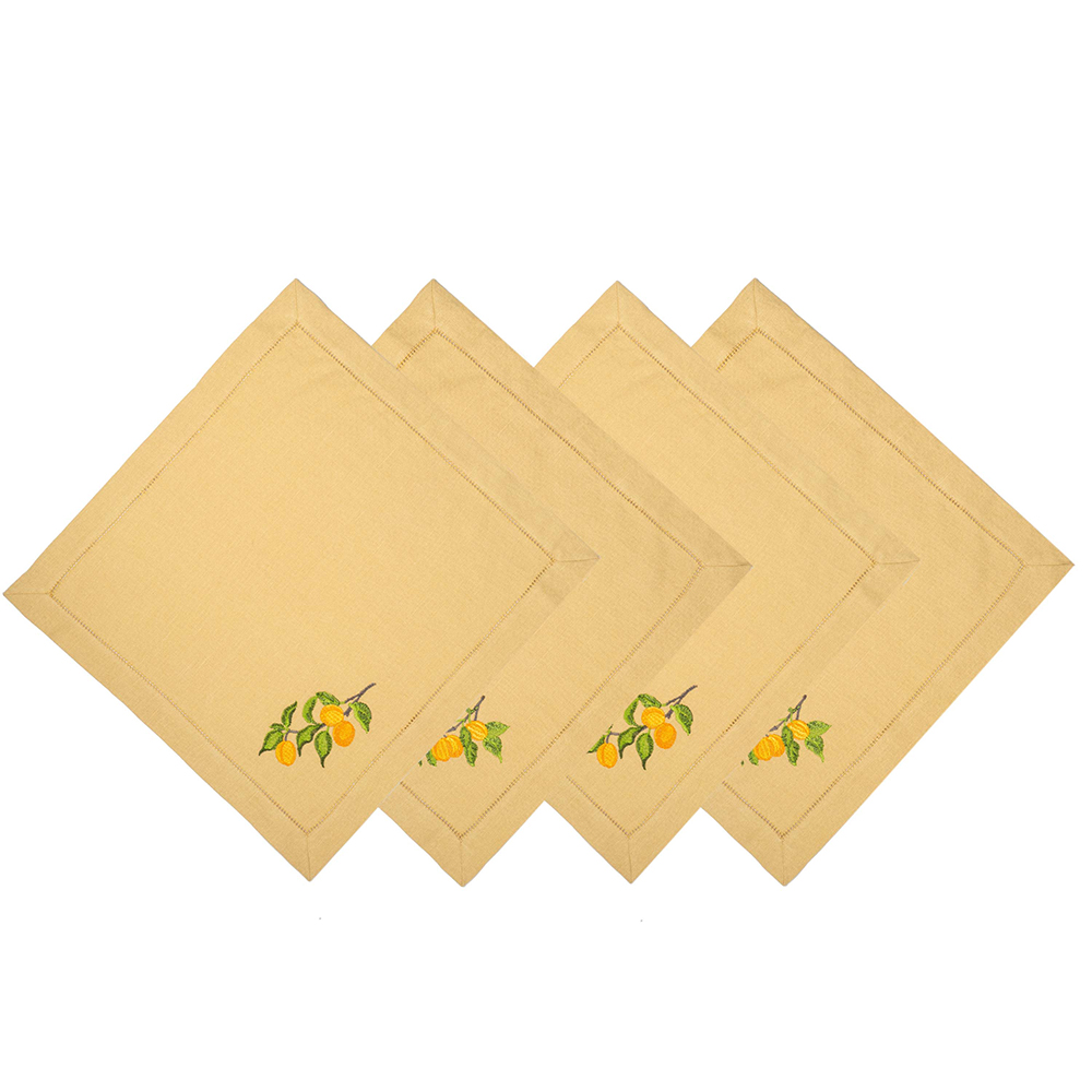 

Комплект салфеток столовых BELLEHOME с вышивкой Apricot garden