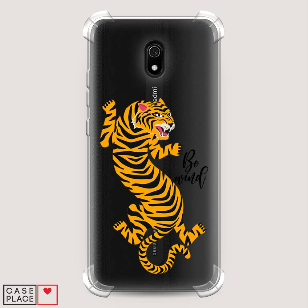 фото Противоударный силиконовый чехол "tiger be wind" на xiaomi redmi 8a awog