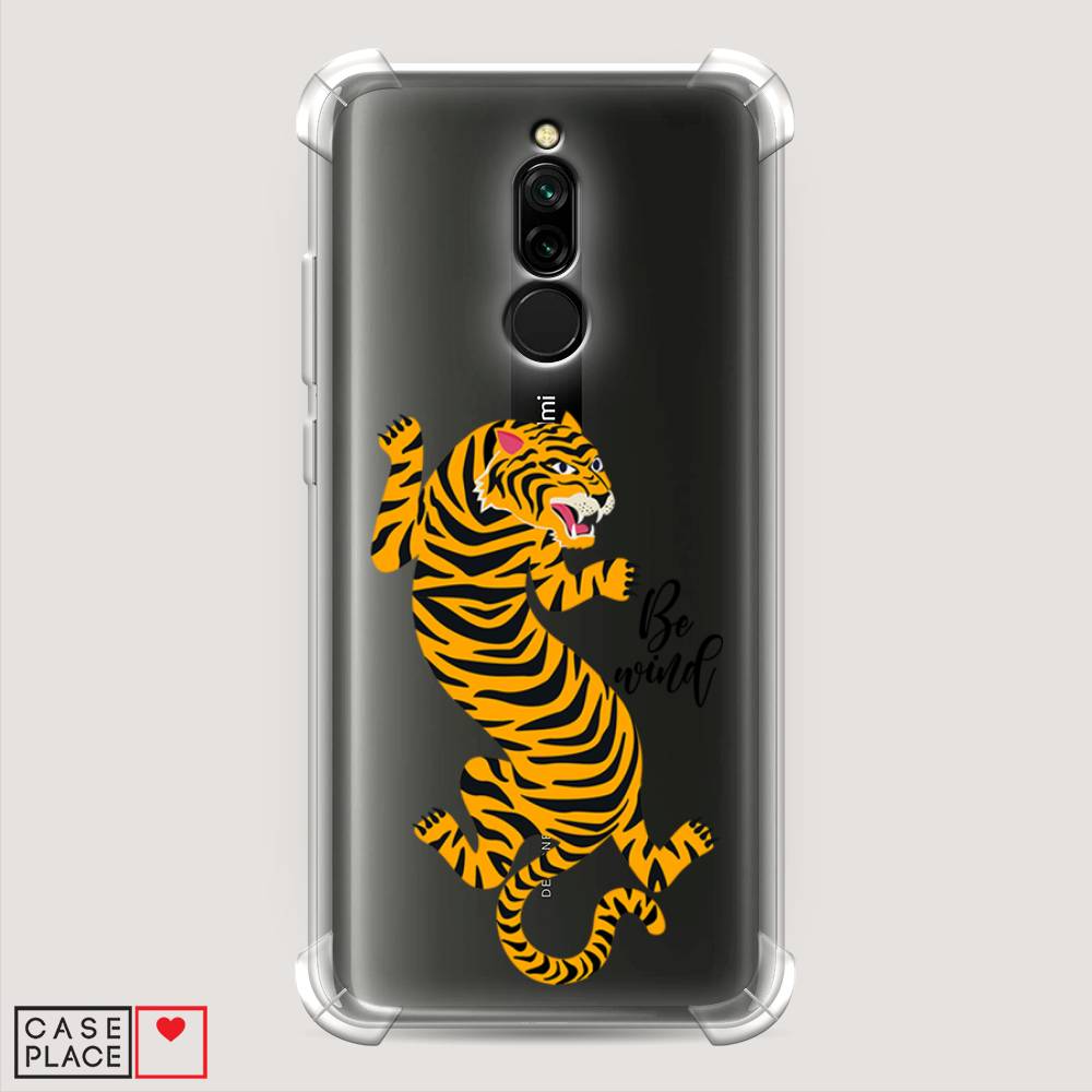 фото Противоударный силиконовый чехол "tiger be wind" на xiaomi redmi 8 awog